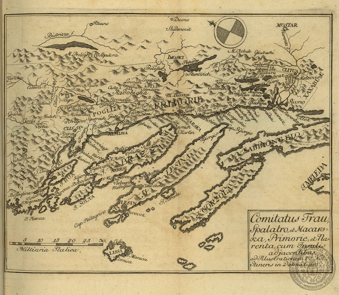 Comitatus Trau, Spalatro et Macarska, Primorie et Narenta cum insulis adjacentibus ad ilustrationem secundi vol. Itineris in Dalmatiam
